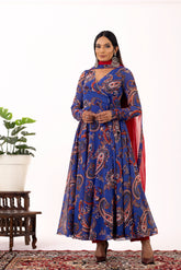 Blue angrakha set - kasumi.in